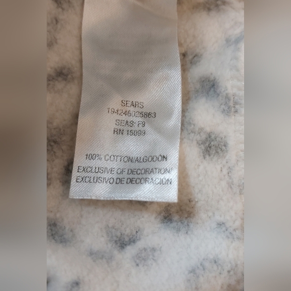 AMP Cheetah Print Cotton Sweatshirt Lace Up Long Sleeves Size XL Fleece Top Cozy - Picture 7 of 9